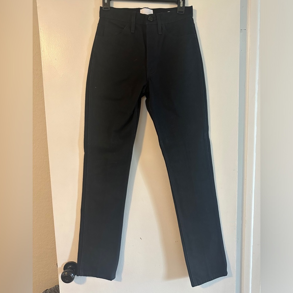 FRAME straight leg black jeans size 24